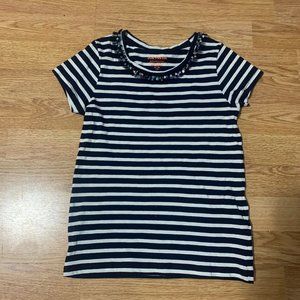 Joe Fresh, girls T-shirt, navy & white striped